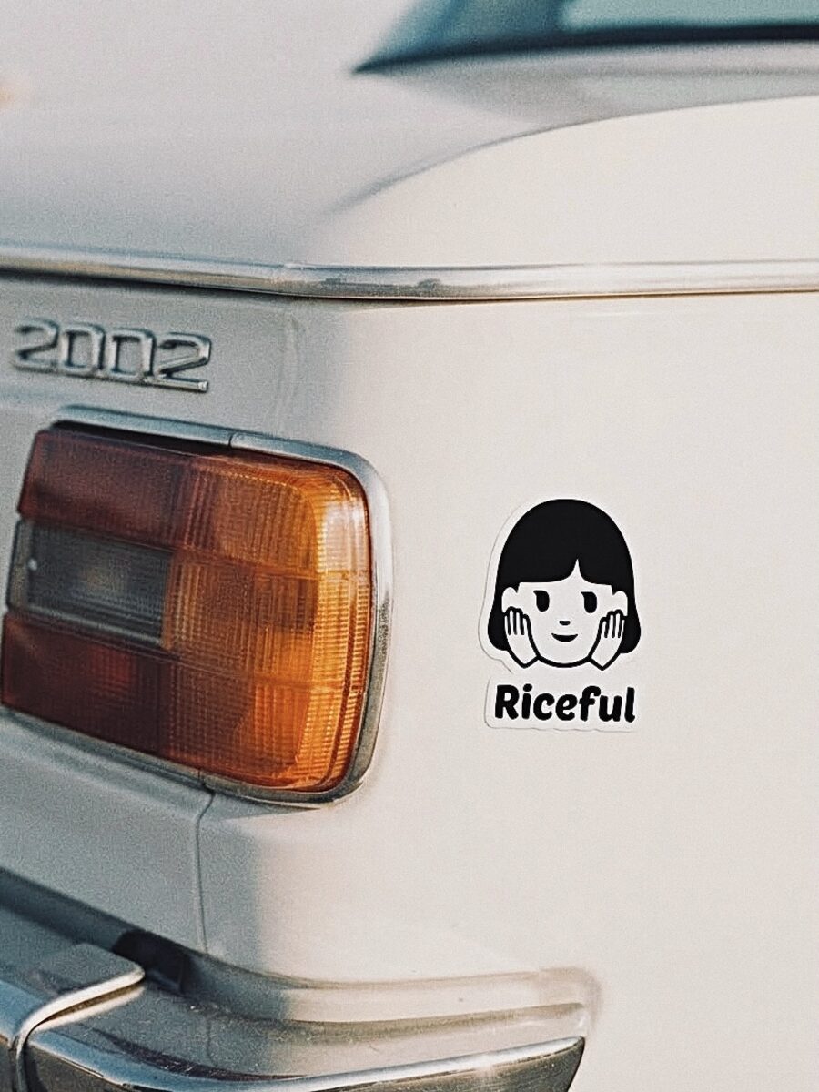 Riceful sticker decal Berkeley Japanese onigiri